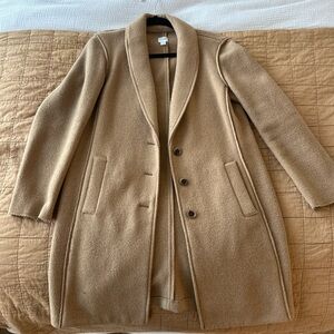 J Crew camel wool coat - size 4